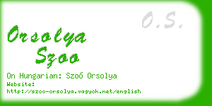 orsolya szoo business card