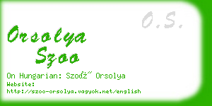 orsolya szoo business card